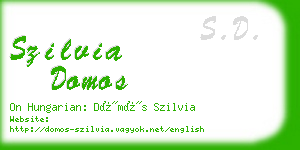 szilvia domos business card